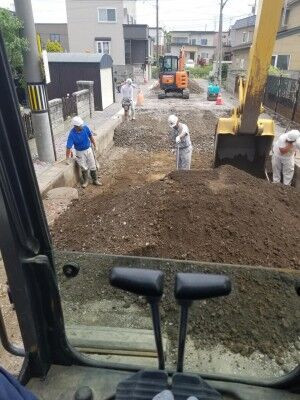 旭川市新富　道路改修工事